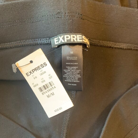 Express Ponte Skinny Cargo Leggings Black Womens Mid-Rise Stretch Pants- M- NWT - Picture 11 of 11